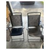 Pair of folding lawn chairs