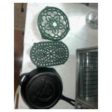 Skillet from nine star and two cast-iron rivets