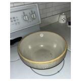 Large crock bowl, 11 inches