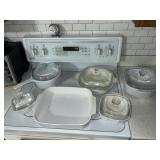 Several pieces of corning ware