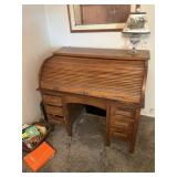 Oak roll top desk