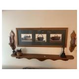 Wall display picture with three baskets,