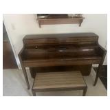 Antique KNABE piano and stool full of sheet music