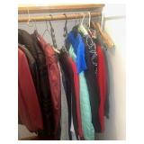 Closet with leather coats & other jackets