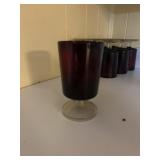Ruby red stemware