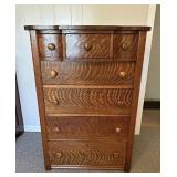 Tiger Oak Dresser with 7 drawers