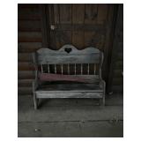 Decorative wooden bench needs work