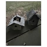 Pair of Bird Houses - Wood