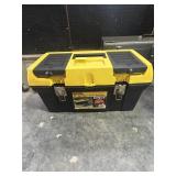 Two tool boxes, plastic Stanley & Metal Craftsman