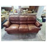 Leather 3-cushion couch