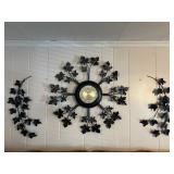 United Wall clock and metal leaves