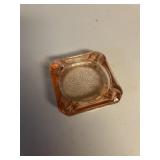 Pink depression ashtray
