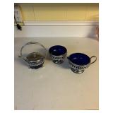 Cobalt blue cream and sugar