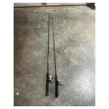 2 small Zebco reels and rods