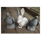 Eagles and Rabbit lawn ornaments