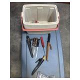 Fish filet knives and small cooler