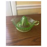 Depression glass juicer