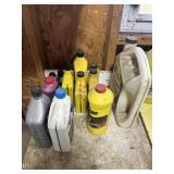 Various oil and solvents