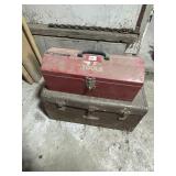Two metal toolboxes