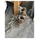 Two window weights or boat anchors