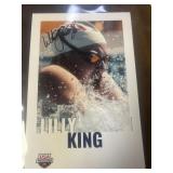 Autographed USA Swimmer Lilly King - 8 1/2x5 1/2.