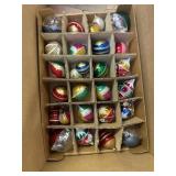 Large Box Christmas decorations: lights, vintage