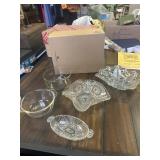 Pyrex bowls, decorative near cut bowls