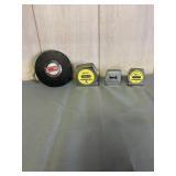 100ï¿½, 20ï¿½, 12ï¿½ and 10ï¿½ tape measures.