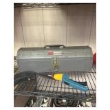 Metal Craftsman toolbox with trimmers, extension