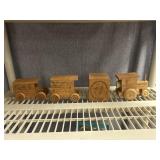 4 wooden banks, square one is musical