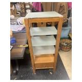 Three display cabinets with glass shelves