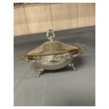 Oneida Silver serving dish with Pyrex bowl