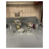 Coffee warmer, teapot, salt & pepper, cream &