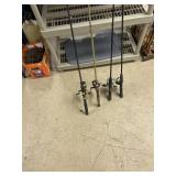 2 closed Rod & Reels: Zebco 33, Garcia 875 and 2