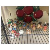 Box of Christmas ornaments