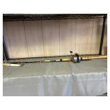 7ï¿½3' Great Lakes solid glass pole with Zebco