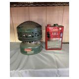 Coleman portable heater and about 3/4 can fuel