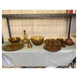 24 pieces of Amber Tierra Indiana Glass