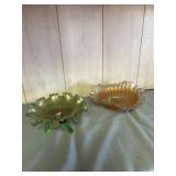 Two Carnival bowls, 1 is Northwood