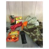 Hunting/Fishing items:  bobber, battery socks,