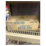 Three boxes with 12 Regular Pint Mason jars -