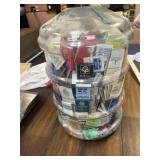 Plastic bottle full match books