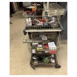 Metal rolling cart and miscellaneous tools