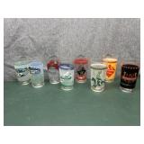 8 Kentucky Derby Glasses:  1999, 2000, 01, 02,
