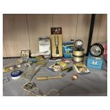 Fishing items:  hooks, Zebco 66 Reel, Martin