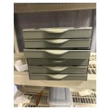 Equipto 6-drawer nut bolt cabinet & contents and