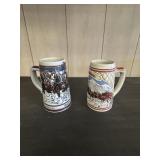 Pair of Budweiser Steins