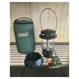 LP gas Coleman lantern and travel case