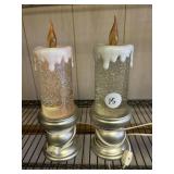 2 electric candle lights