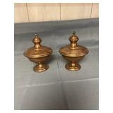 Two brass incense burners